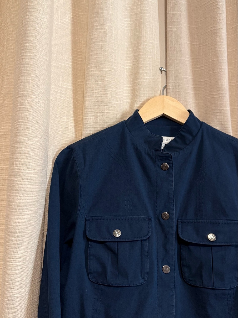 Anatomie Navy Stand-Collar Utility Jacket